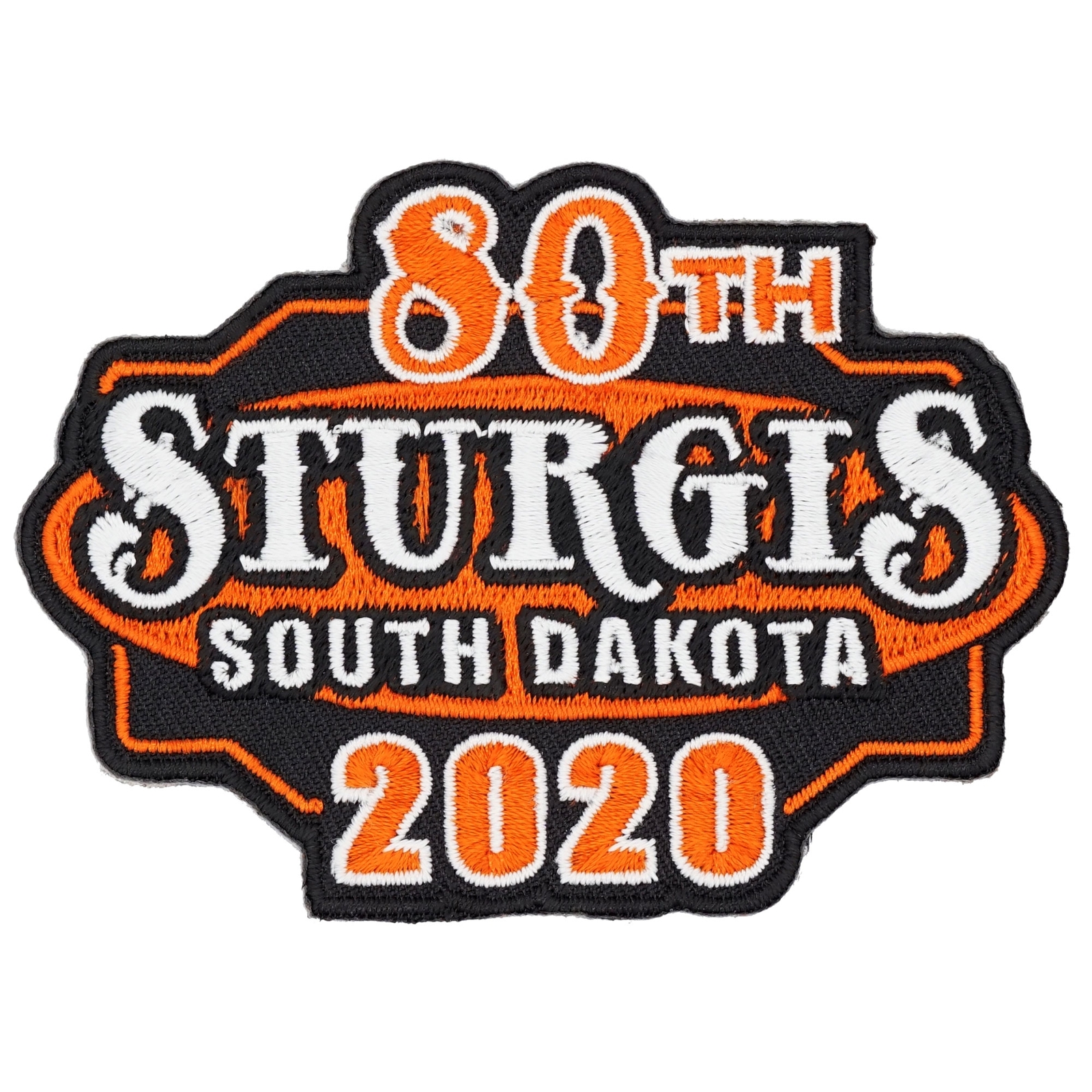 2020 Sturgis Motorcycle Rally 80th Orange & Black Event Patch 2020 Sturgis Motorcycle Rally 80th Orange & Black Event Patch