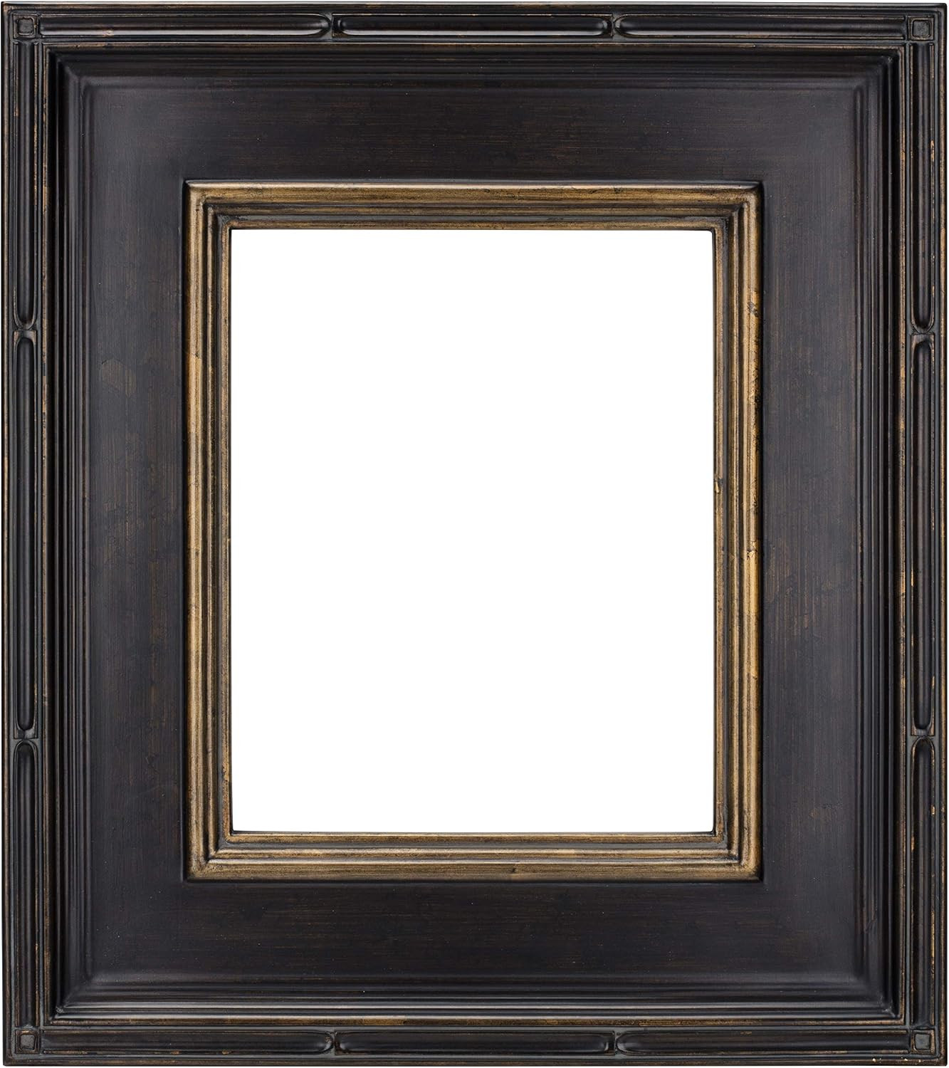 Museum Plein Aire Ornate Picture Frame 12X16 Antique Black Gold - Open Back No Museum Plein Aire Ornate Picture Frame 12X16 Antique Black Gold - Open Back No