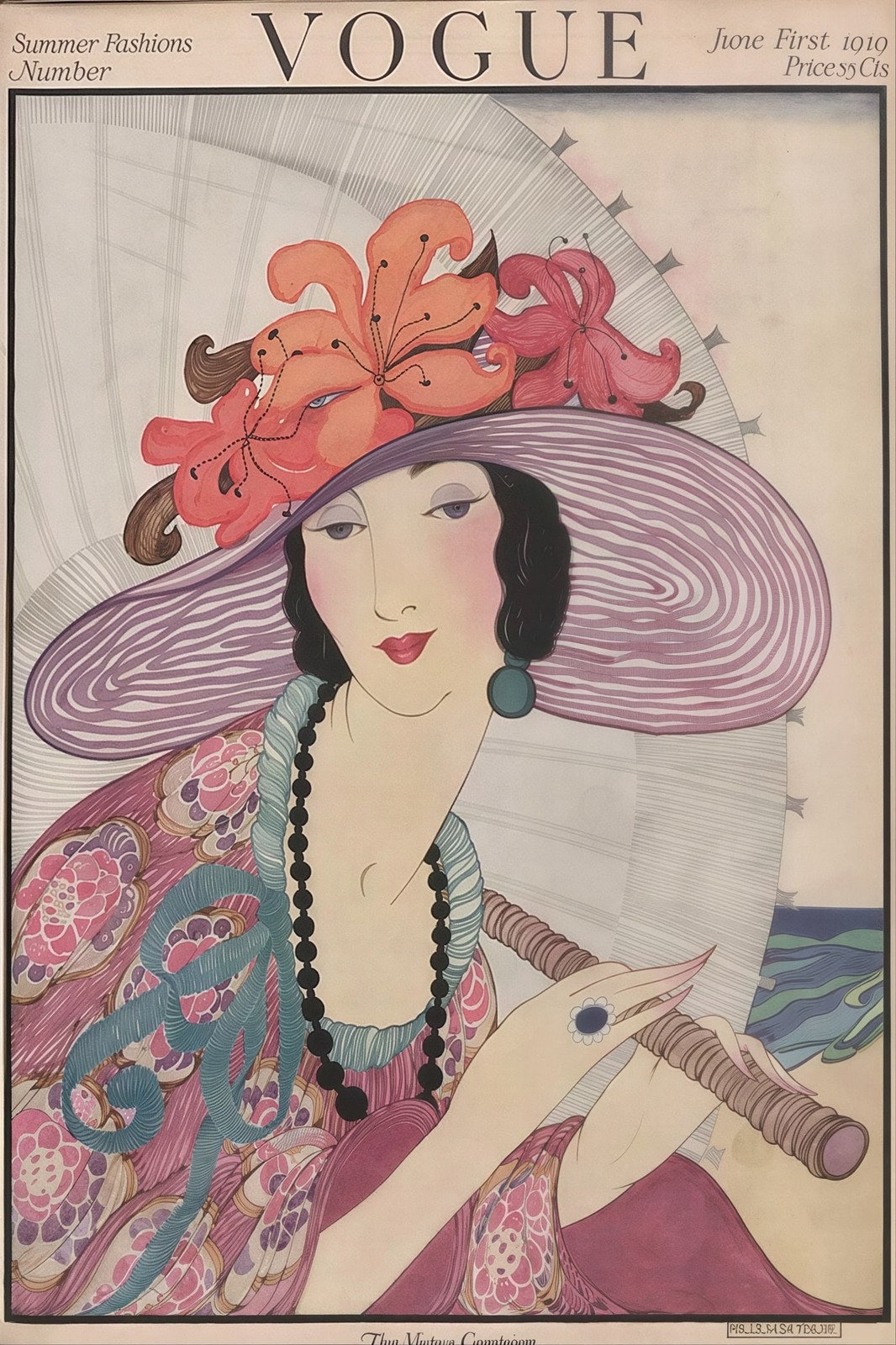 Vogue (1910) Summer Fashions 🌸 Art Print - 16x24” - Premium 💎 Art Print
