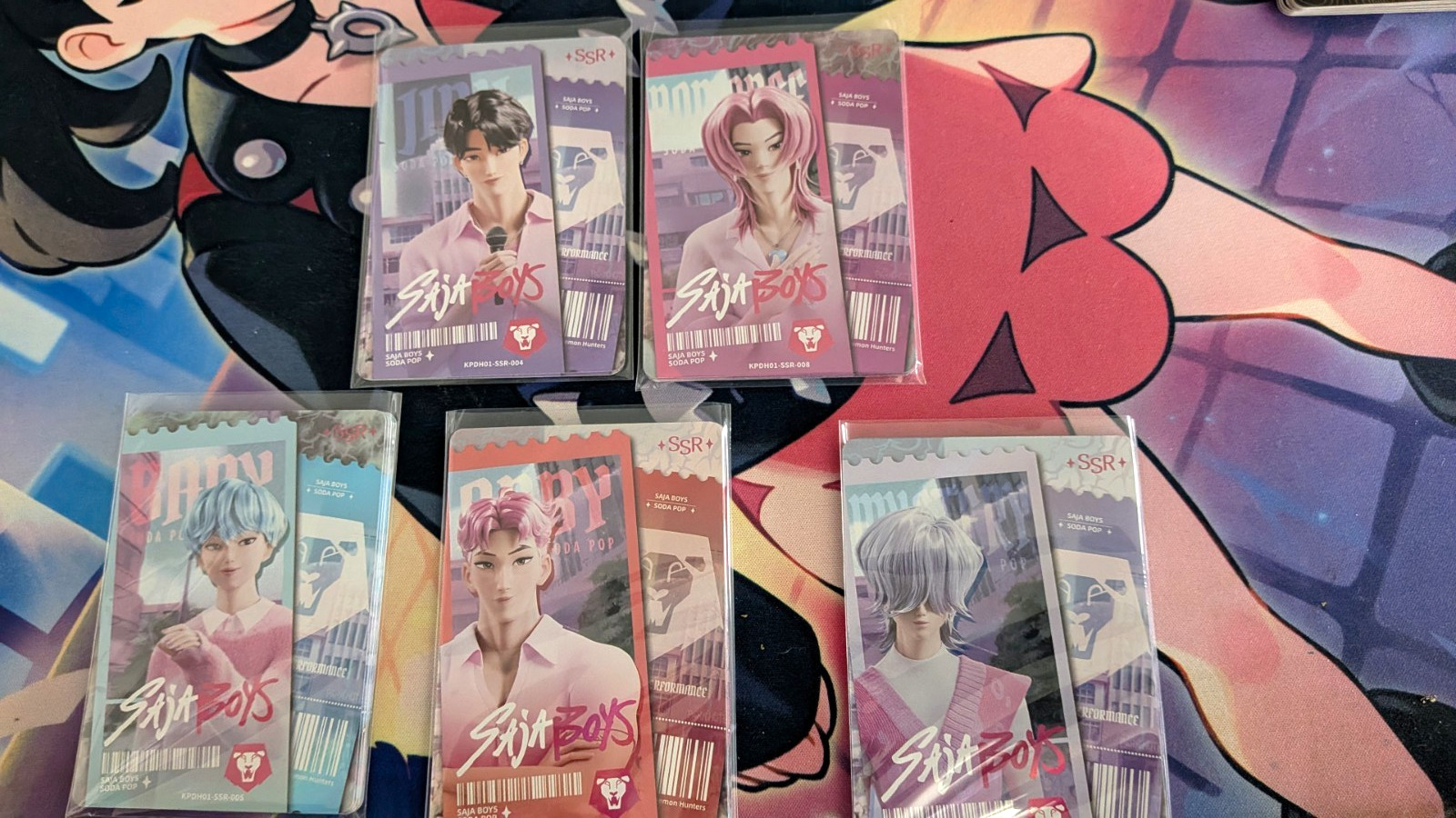 Kpop Demon Hunters- 5 Card Lot SSR Saja boys. JINU, ROMANCE, BABY, ABBY, Mystery Kpop Demon Hunters- 5 Card Lot SSR Saja boys. JINU, ROMANCE, BABY, ABBY, Mystery