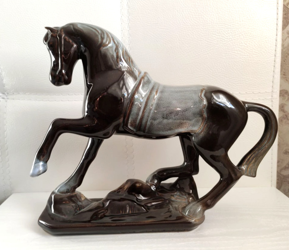 Vintage Porcelain Figurine Horse Adele Real Nobility Germany Stamp Decor 60s Art