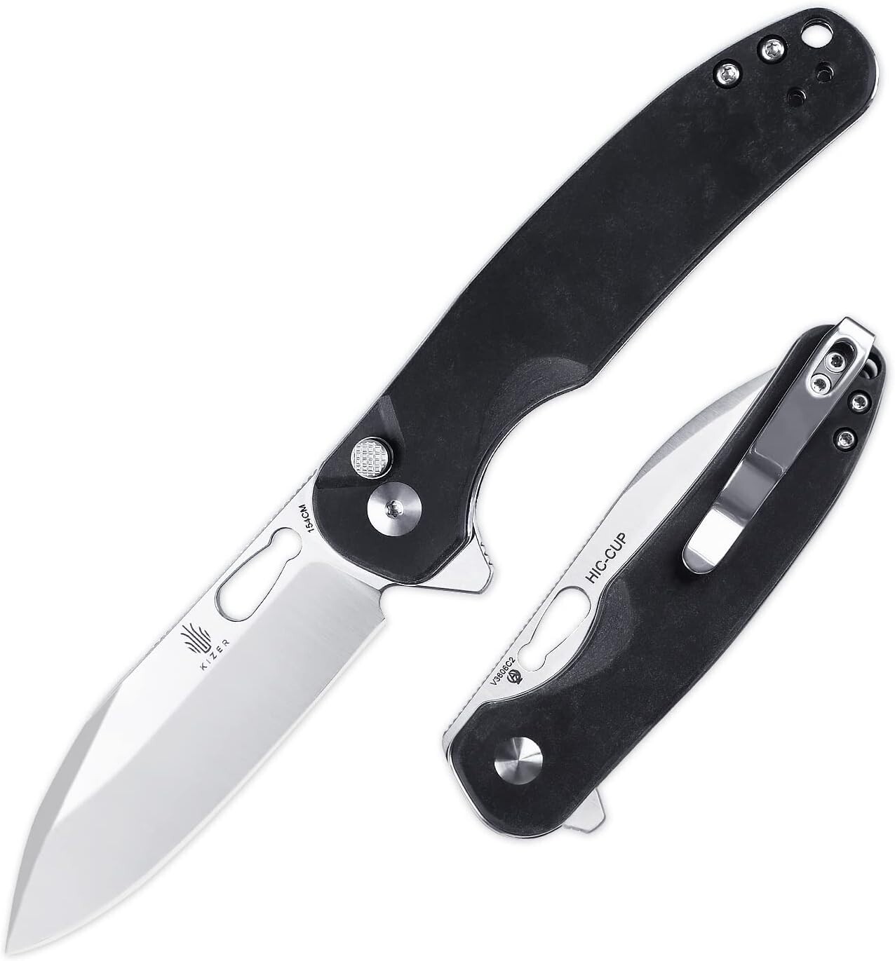 Kizer HIC-CUP Folding Pocket Knife, 3.15 In 154CM Steel Folding Knife  V3606C2