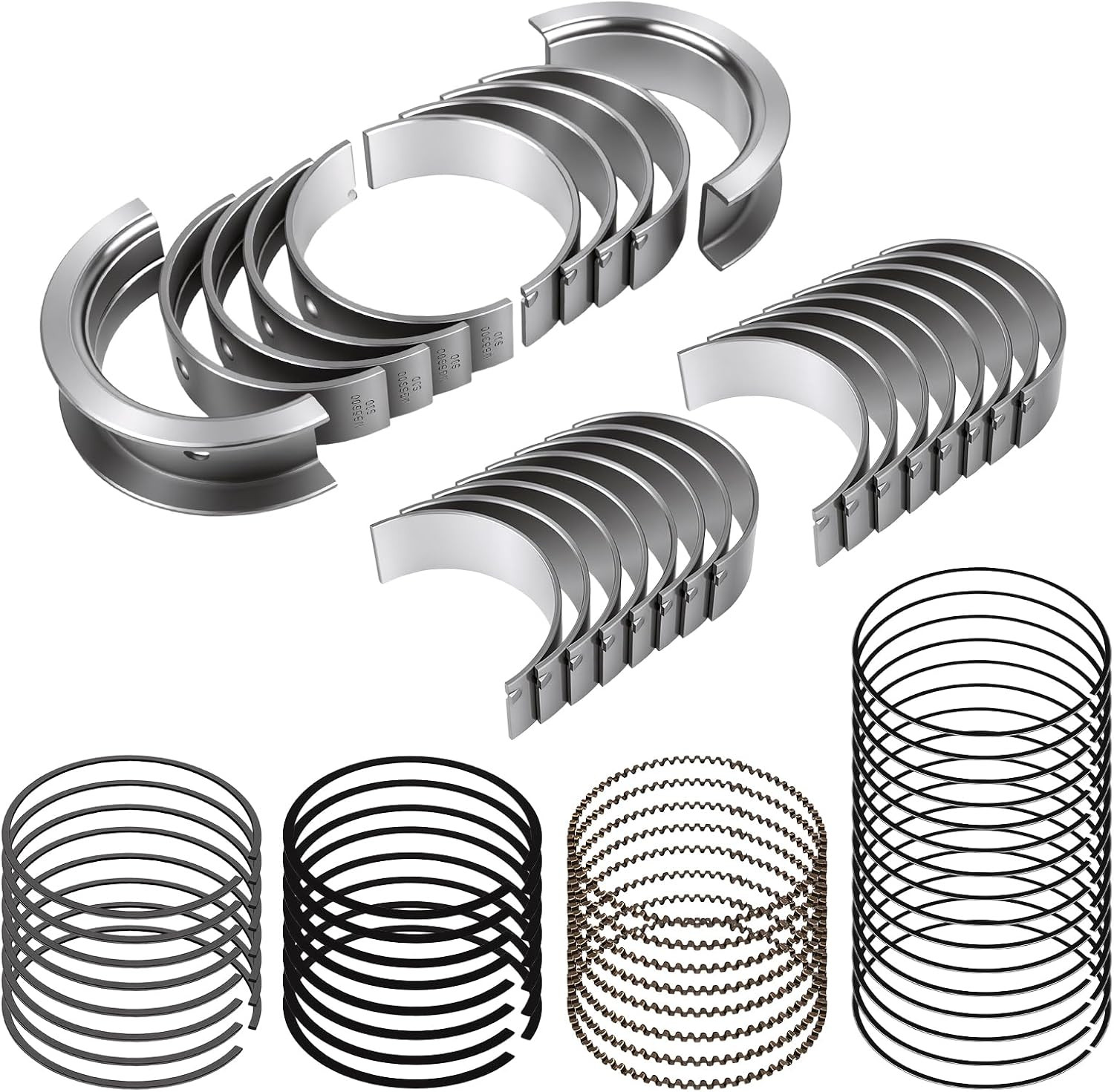Main Rod Bearings & Piston Rings Kit Compatible with Chevy Silverado Tahoe Subur Main Rod Bearings & Piston Rings Kit Compatible with Chevy Silverado Tahoe Subur