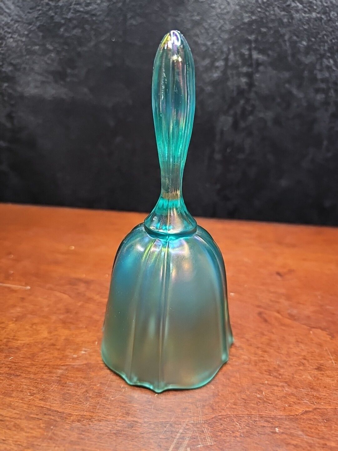 Fenton Turquoise Satin Opalescent Bell  Unusual Color, Nice 