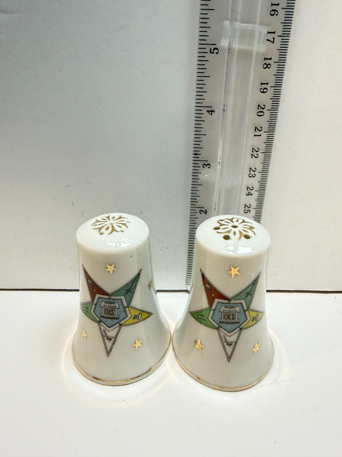 Lefton China Eastern Star Salt and Pepper Shakers Hand Painted Japan 3788