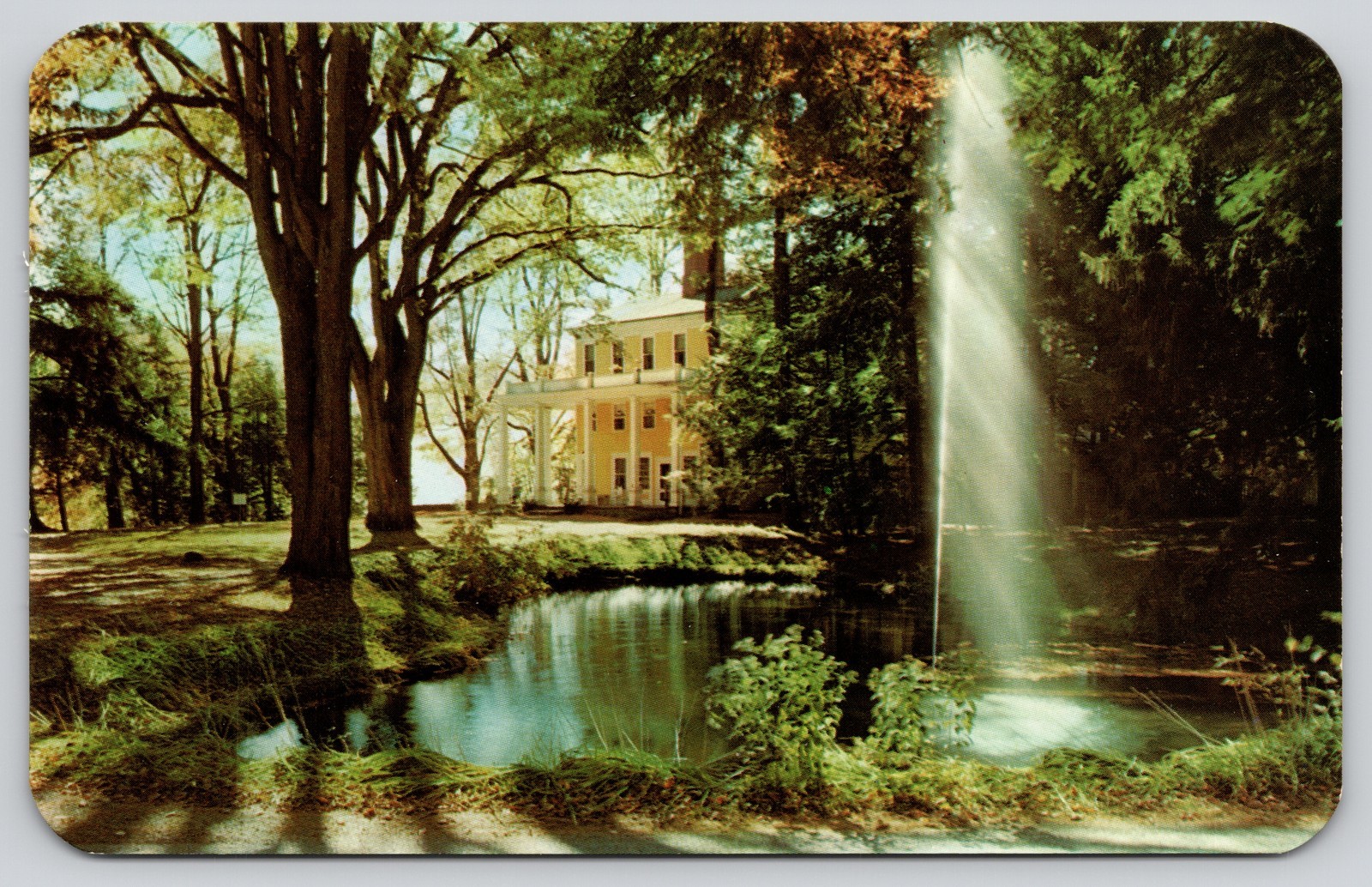Glen Iris Inn White Columns Castile New York Postcard