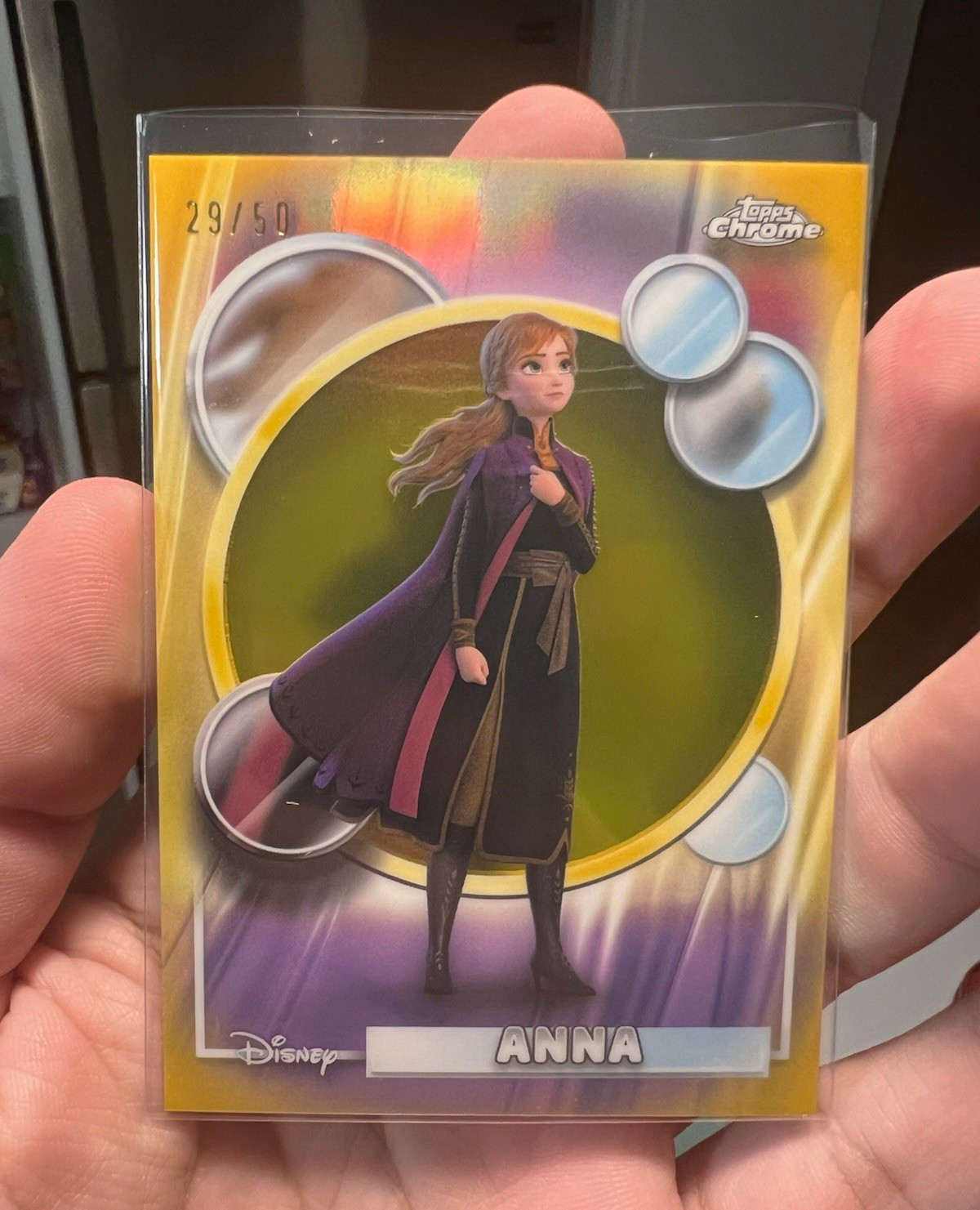 2026 Topps Chrome Disney Anna Gold /50 #169 Frozen ❄️
