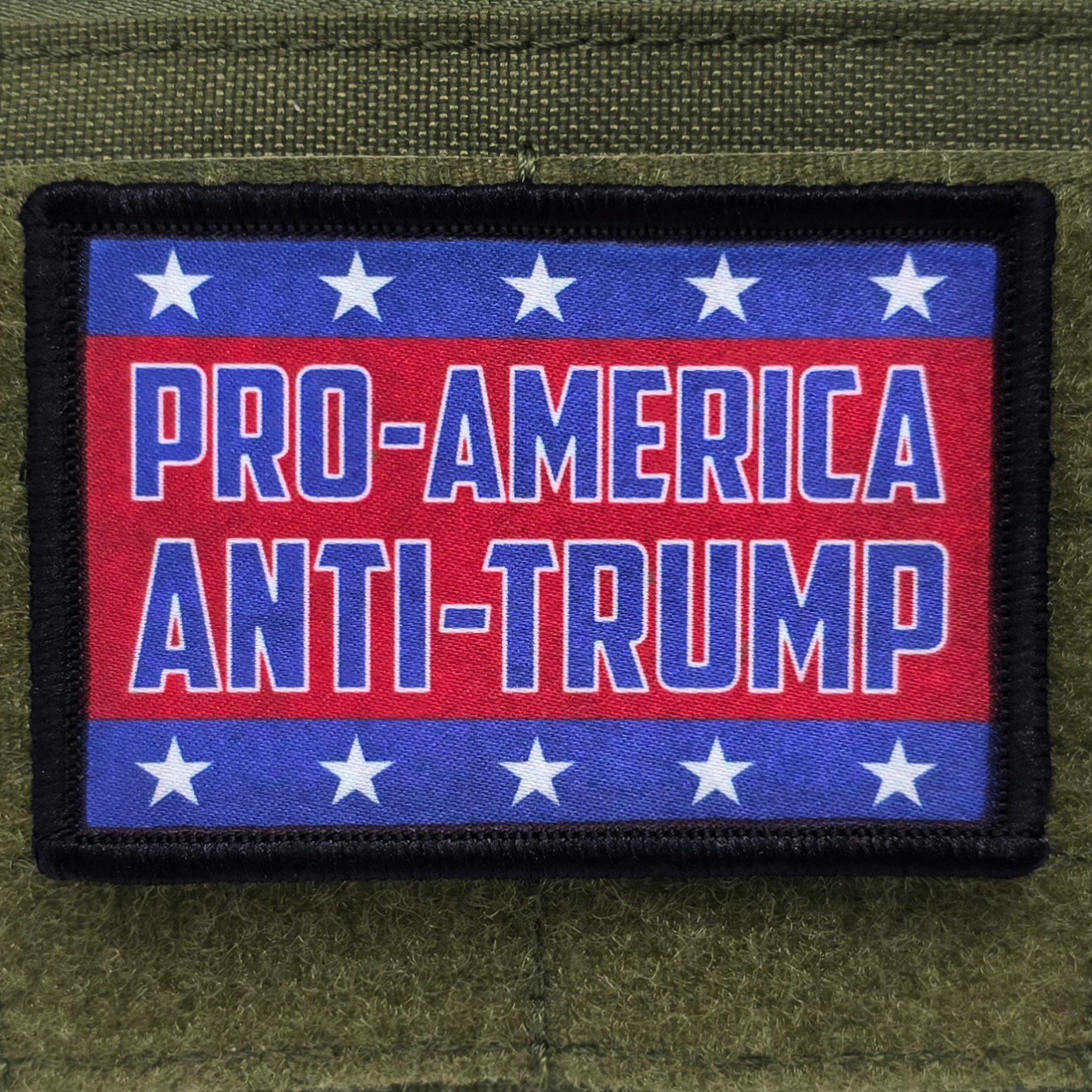 Pro America Anti Trump Patch Moral Tactical USA Made Hook & Loop 3x2