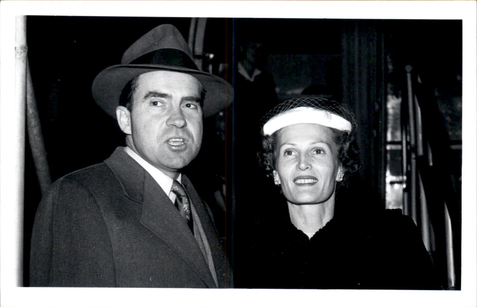 Richard & Pat Nixon Candid? c1950s-60s Real Photo Postcard bhn Richard & Pat Nixon Candid? c1950s-60s Real Photo Postcard bhn