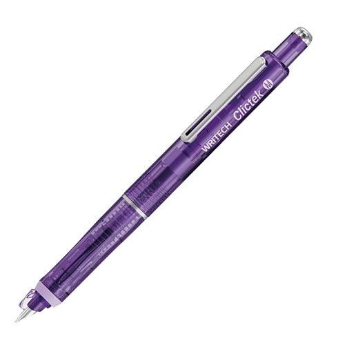 Writech Retractable Fountain Pen Med Nib Purple Barrel 5 Ink Cart. Office School