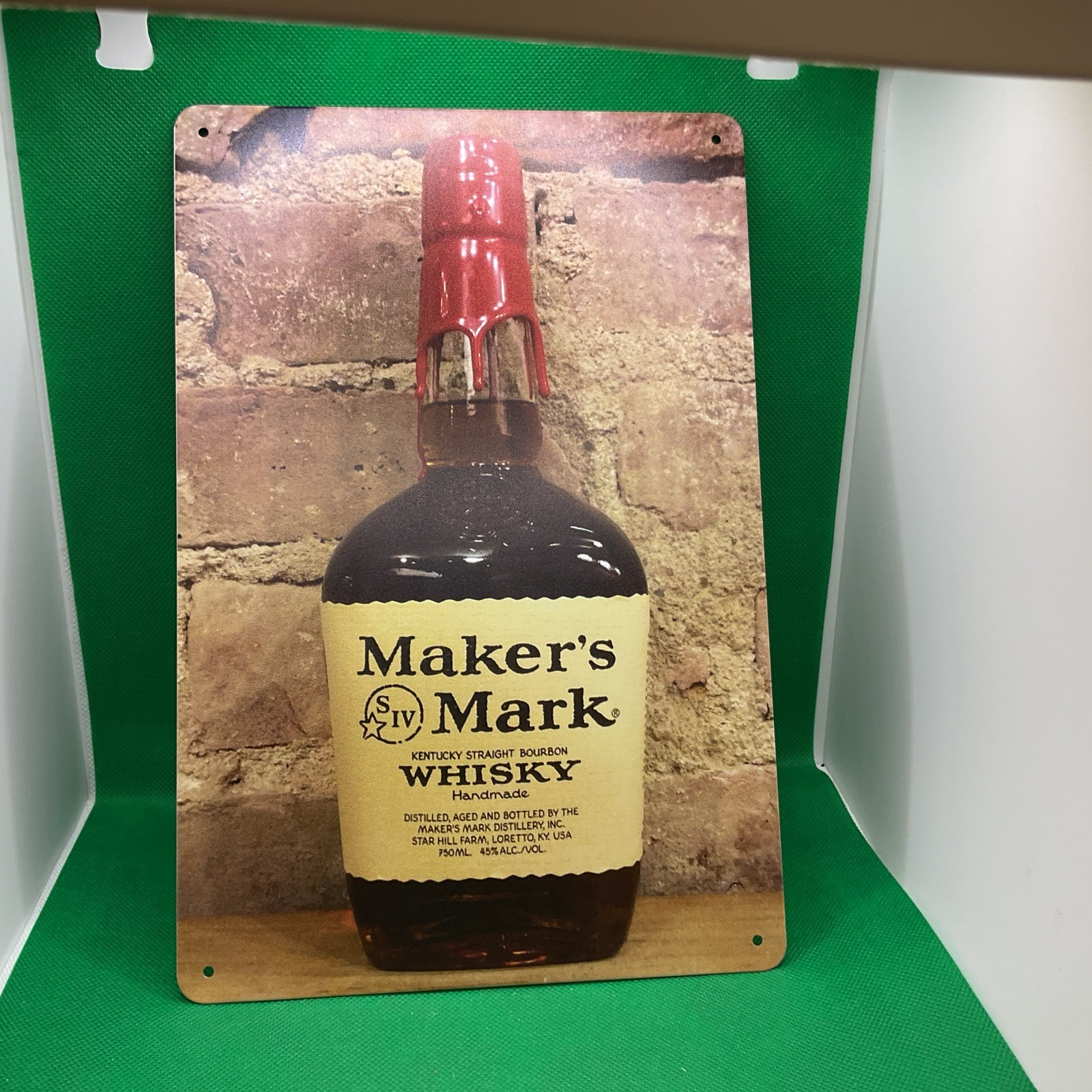 Maker's Mark Kentucky Straight Bourbon Whiskey-Metal Sign for Bar/Man Cave