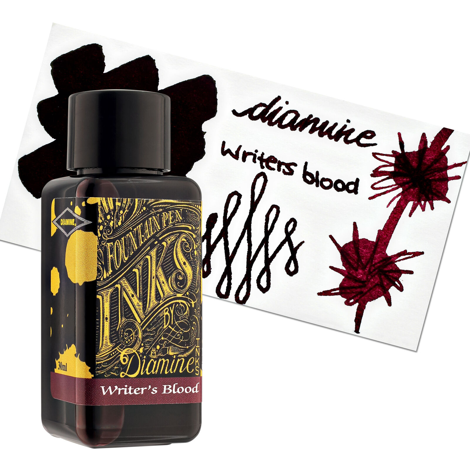 Diamine Classic Bottled Ink for Fountain Pens in Writer's Blood - 30 mL - NEW