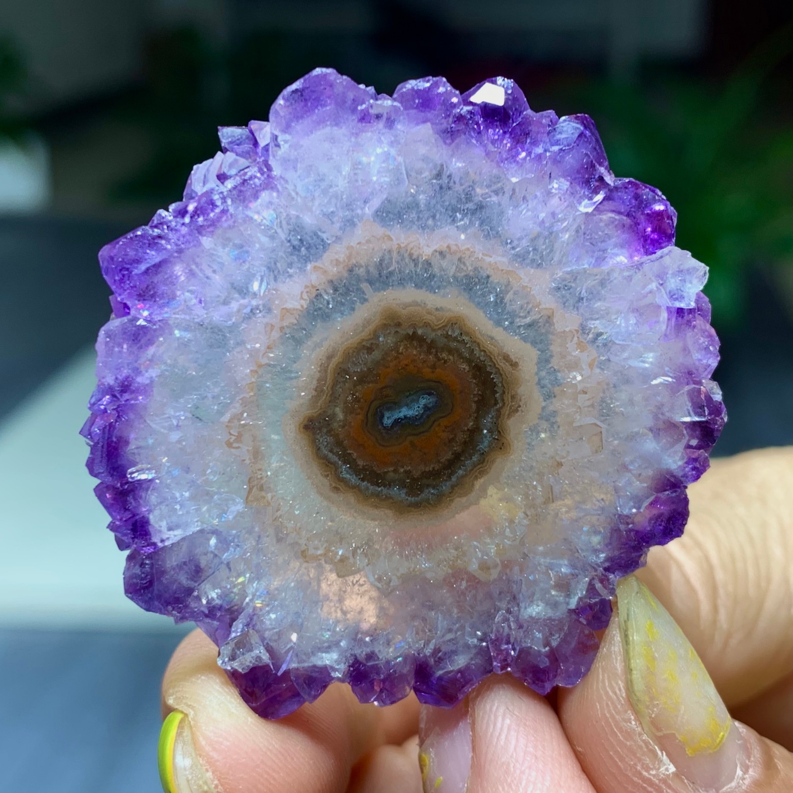 39G Natural high-quality Amethyst agate quartz cluster slice crystal mineral