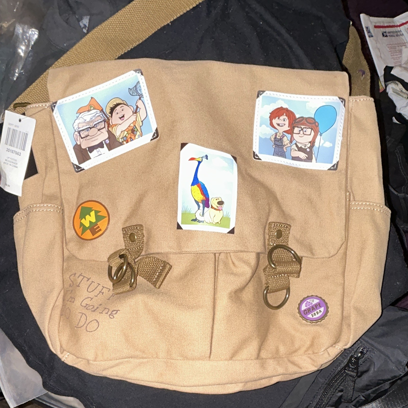 Disney/Pixar Up Small Beige Messenger Bag - Disney Franchise