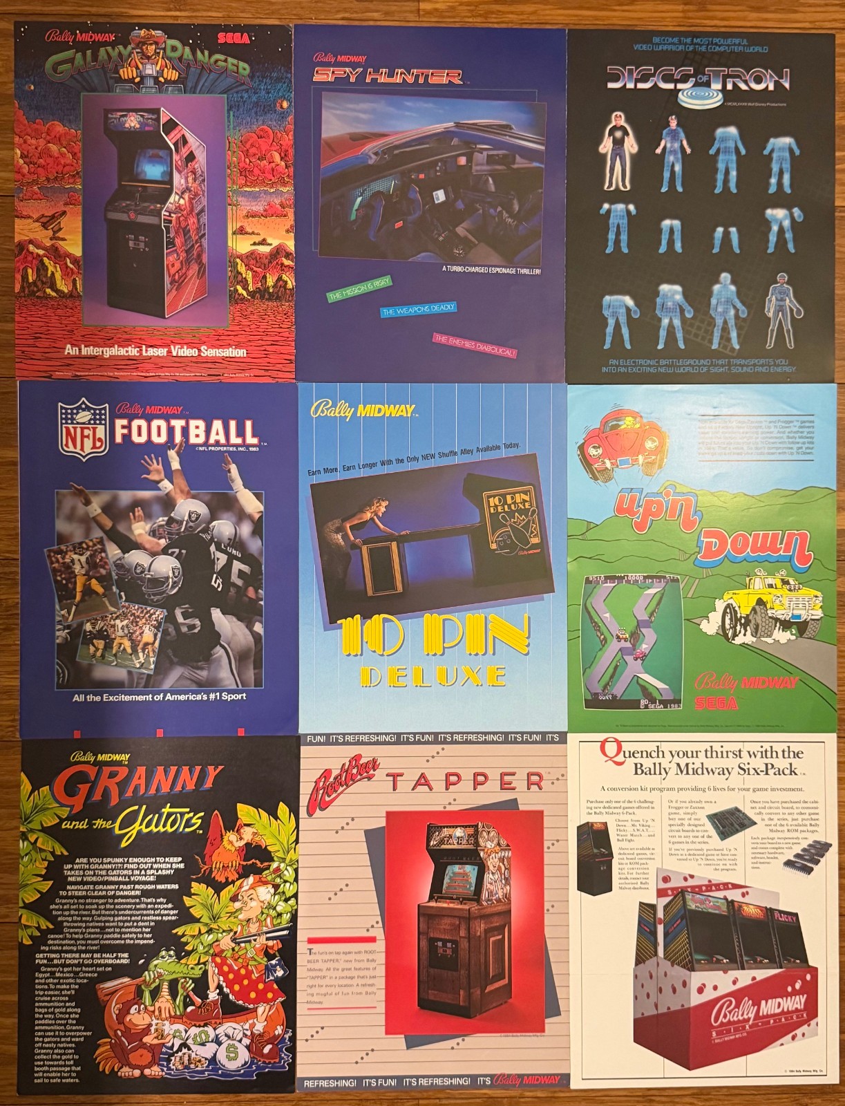 Vintage 1980's Centri SEGA Nintendo Arcade Promotional Sales Flyer Lot of 11