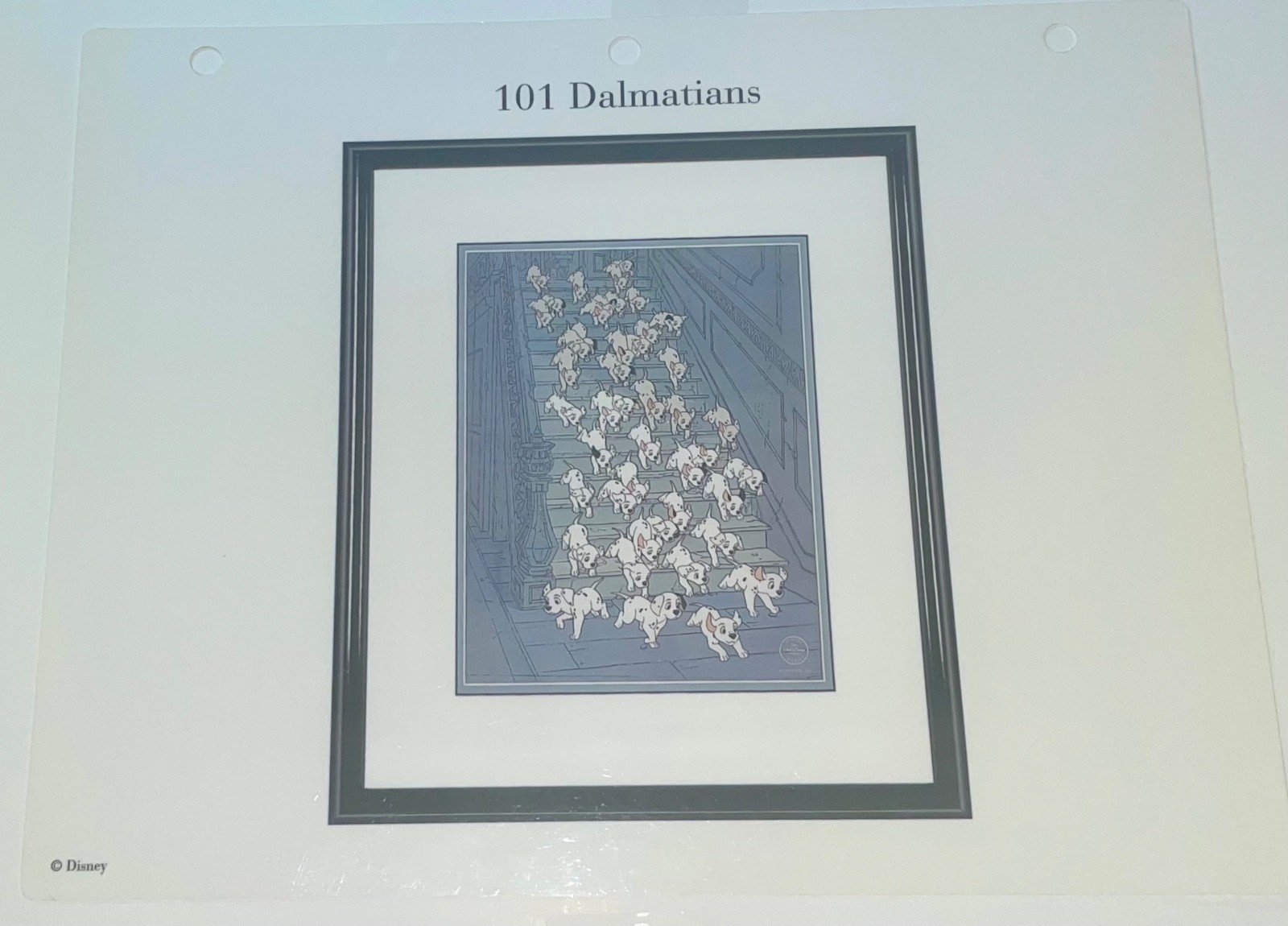 Disney 101 Dalmatians Puppies On The Run Laminated Promo Binder Page Rare