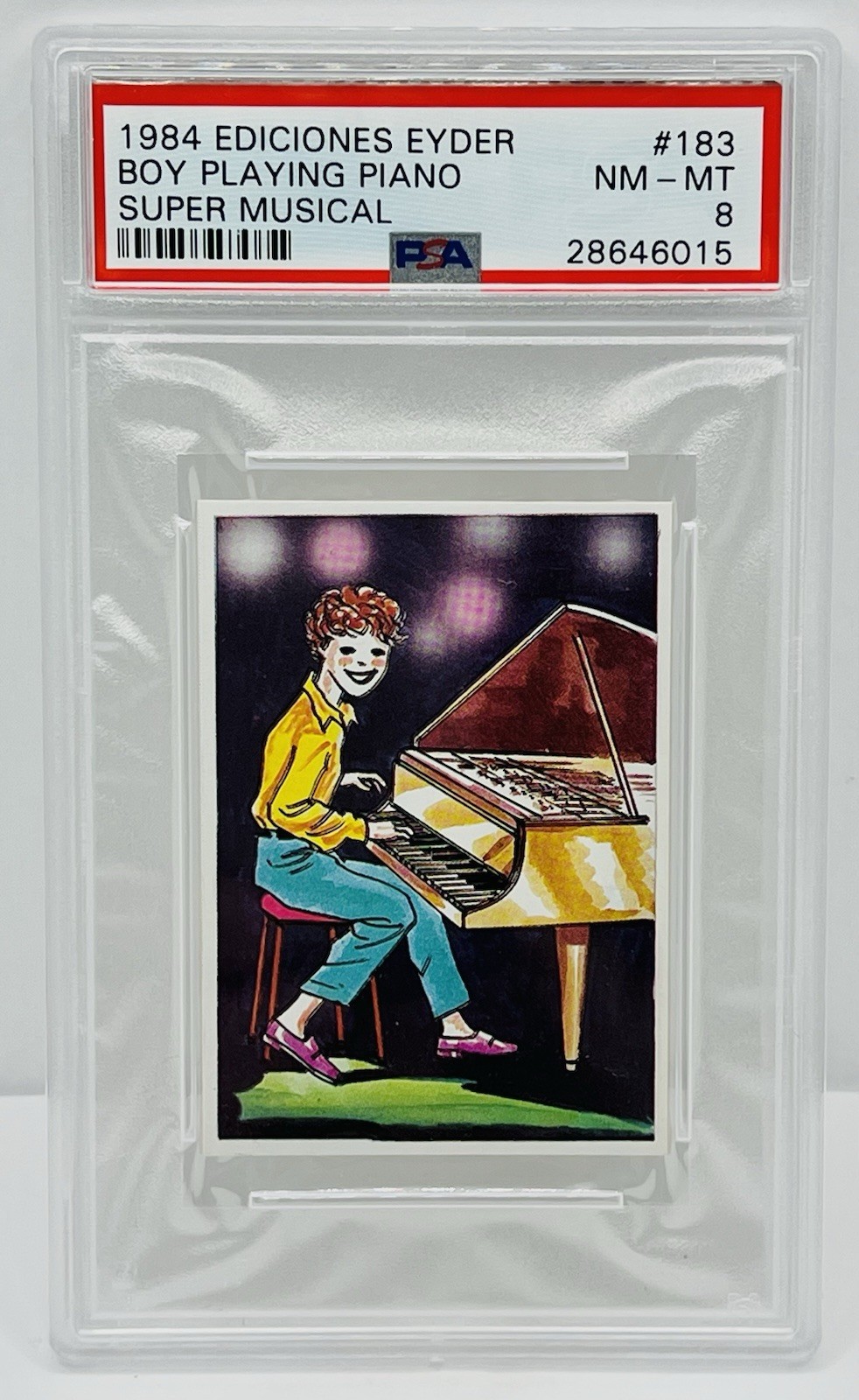 1984 Ediciones Eyder #183 Super Musical Boy Playing Piano PSA 8 NM-MT Pop 1 1984 Ediciones Eyder #183 Super Musical Boy Playing Piano PSA 8 NM-MT Pop 1