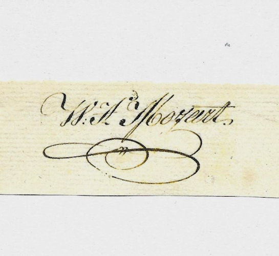 Wolfgang Amadeus Mozart Autograph Reprint On Genuine 1790s Paper 