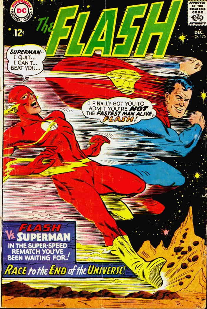 Flash, The (1st Series) #175 VF; DC | December 1967 Flash Superman Race - w/Bag+