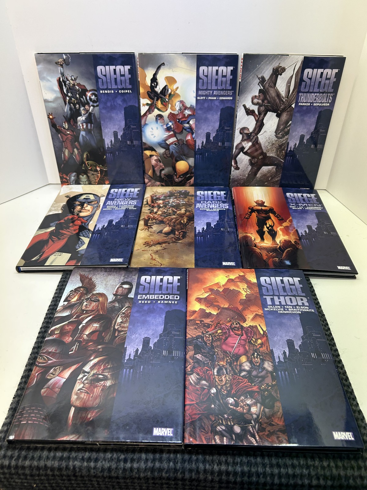 Marvel Siege Complete Hardcover HC Set of 8 Bendis Coipel Lot Marvel Siege Complete Hardcover HC Set of 8 Bendis Coipel Lot