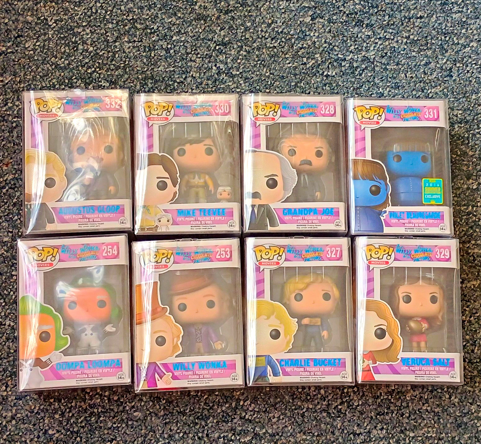 Funko Pop Willy Wonka and The Chocolate Factory Set