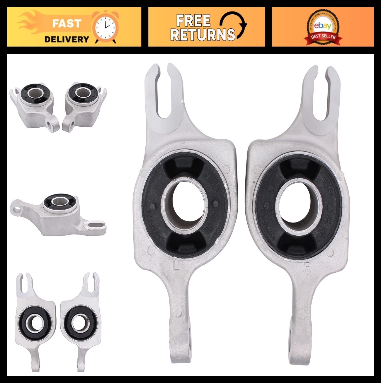 MOTOKU Pair Left and Right Front Lower Control Arm Bushing for Jeep Grand Cherok
