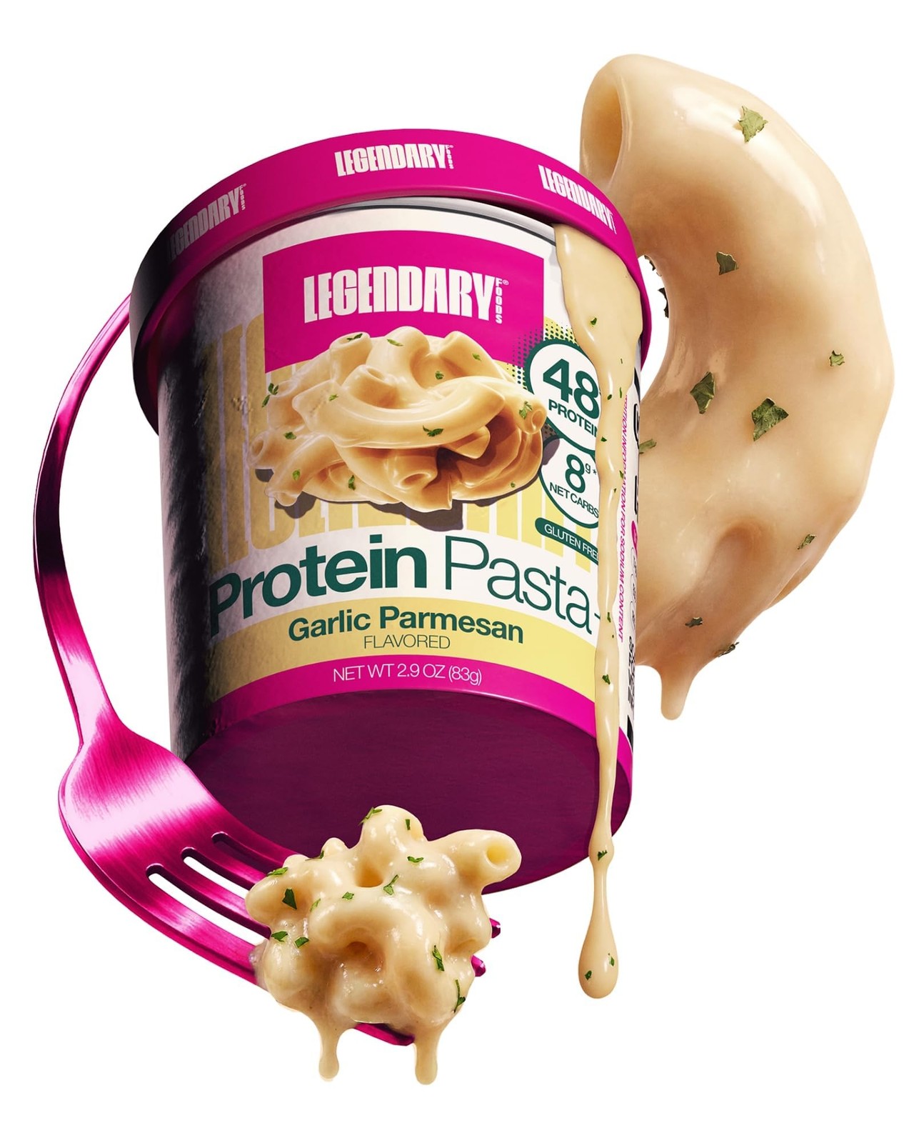 Legendary Foods 48g Protein Pasta Gluten Free Garlic Parmesan Cup