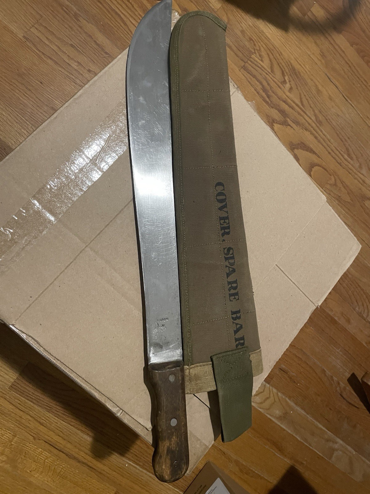 Vintage WW2 “Dragon” Stamped Machete Made In Belgium With Sheeth