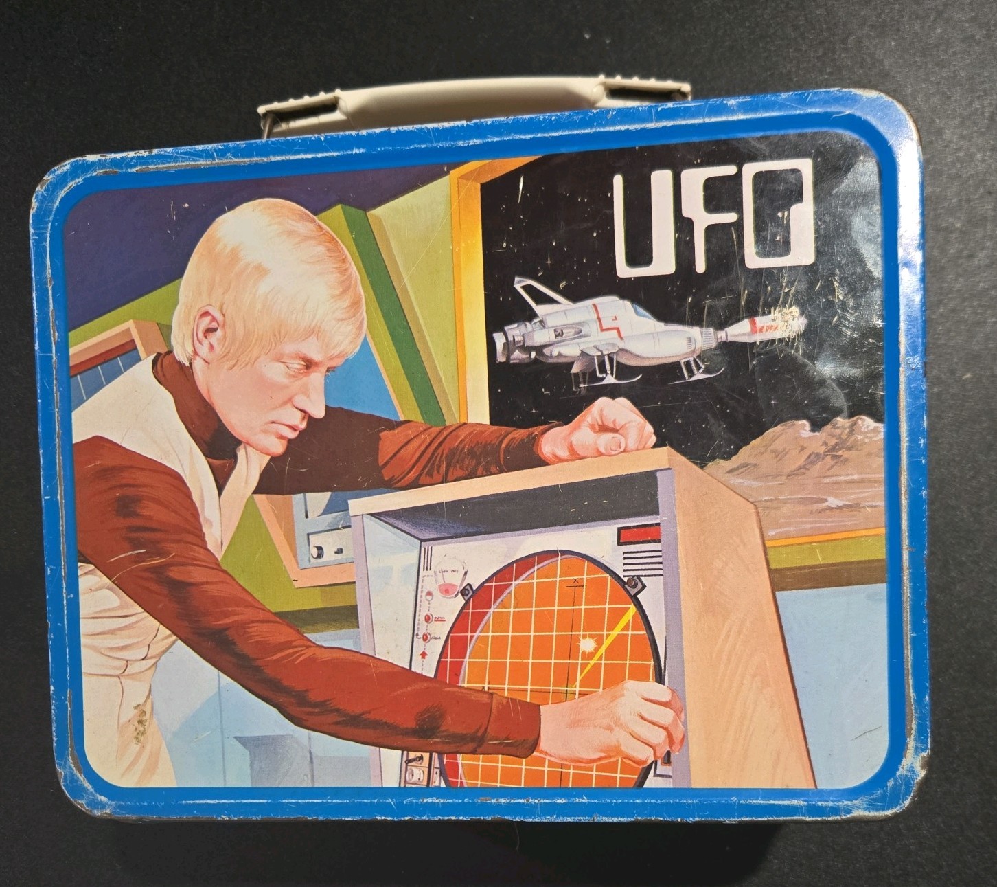 Vintage UFO Lunchbox & Thermos - British Sci-Fi TV - Aliens - 1973 