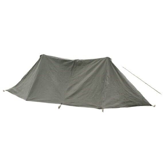 Complete USGI US Military Issue Shelter Half 2 Halves USMC Army Field Tent Poles