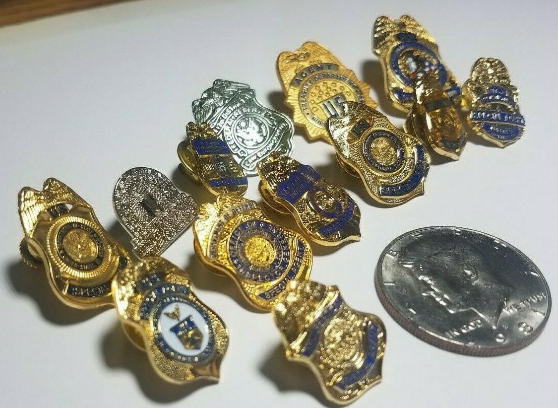 Federal MINI PIN set 13 pc CID DOJ BIA DOD Treasury Mint Commerce Customs Bureau