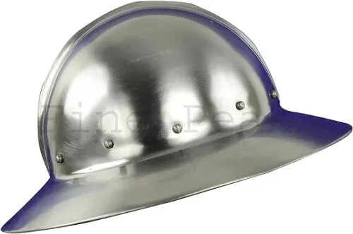 Medieval Kettle Hat Helmet 13th Century with Leather Liner Viking Helmet Knight