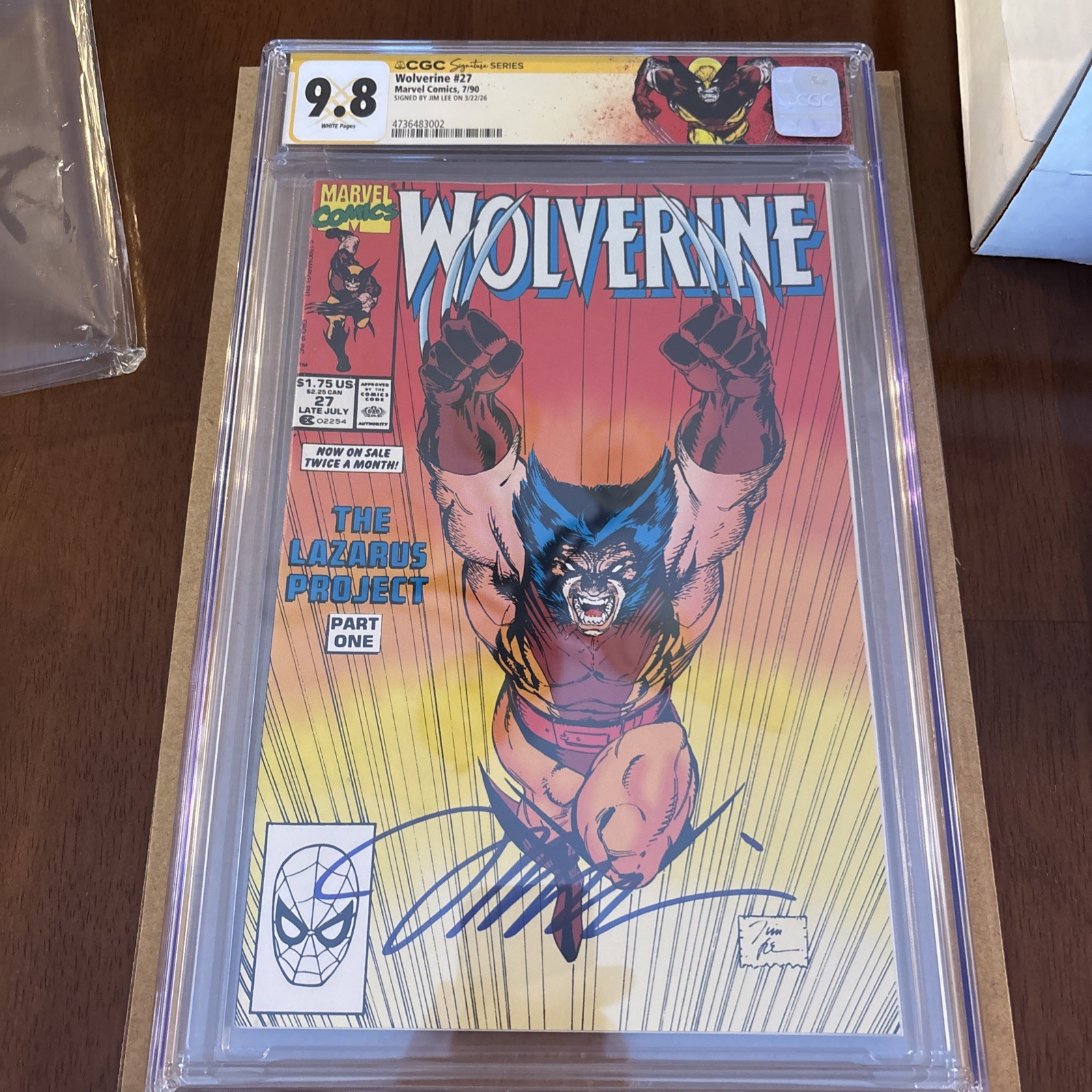 Wolverine #27 CGC SS 9.8 White Pages CUSTOM Jim Lee Color Match AUTO Label SICK