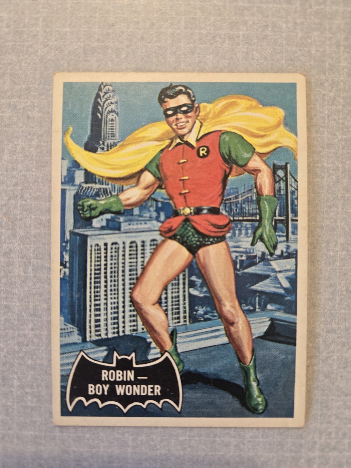 1966 Topps Batman Black Bat #2 Robin Boy Wonder 1966 Topps Batman Black Bat #2 Robin Boy Wonder
