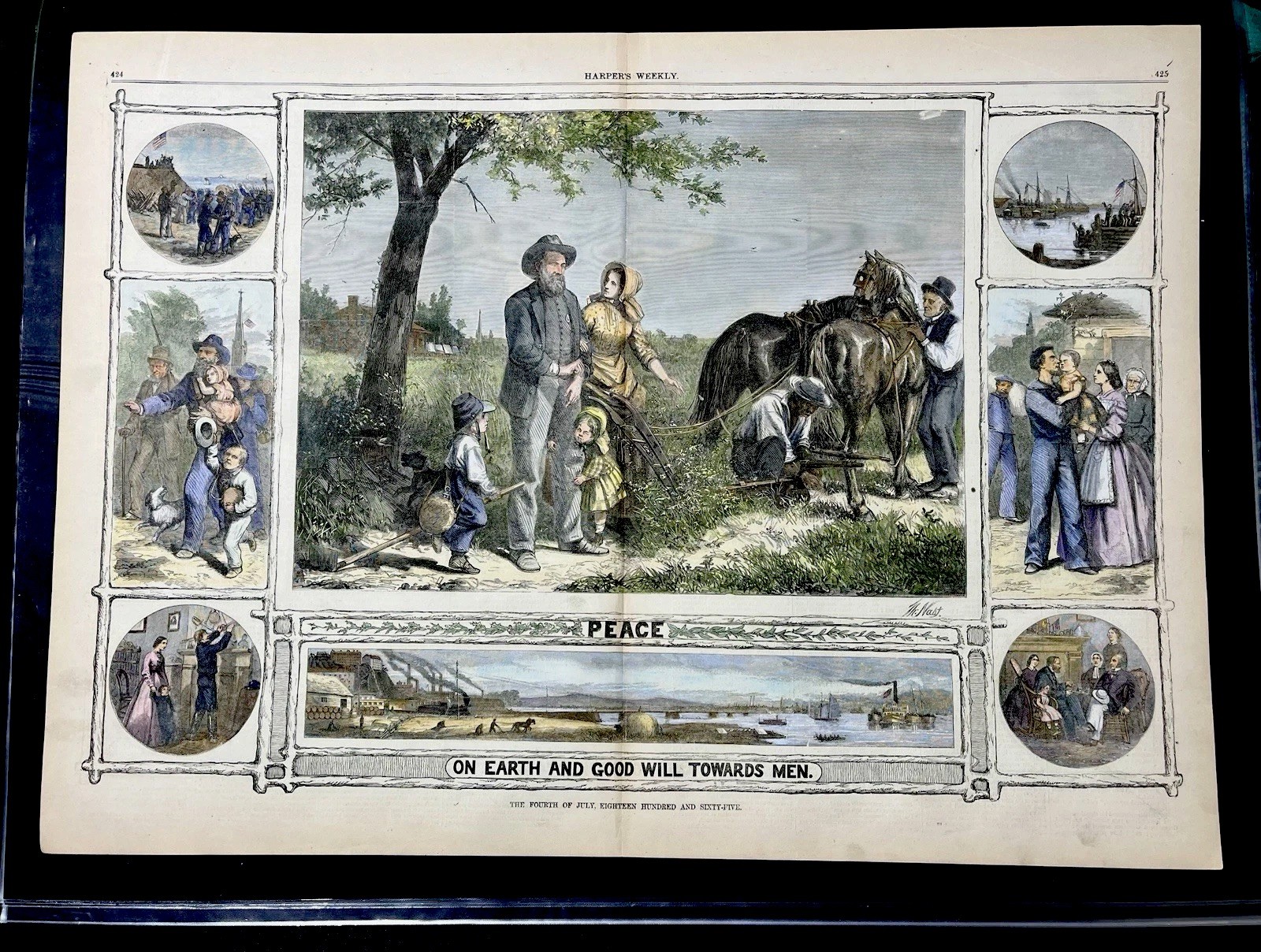 TH. NAST PEACE ON EARTH GOOD WILL TOWARDS MEN 1865 , JULY 4th, HARPER’S WEEKLY