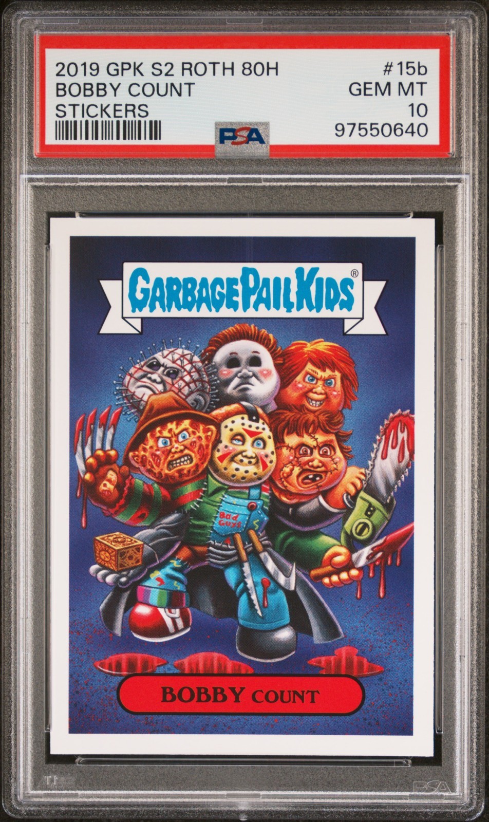 2019 Garbage Pail Kids Revenge of Oh Horror-ible BOBBY COUNT 15b PSA 10 GEM Card