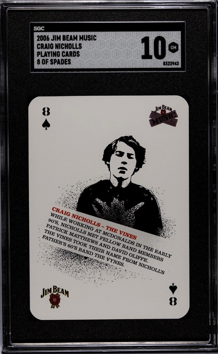 2006 Jim Beam Playing Card CRAIG NICHOLLS The Vines SGC 10 Rookie RC Pop 1