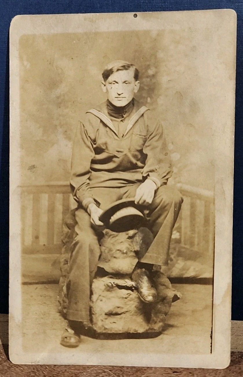 WWI Young Man In His U.S. Coast Guard Uniform 1917/18 All Offers Considered 