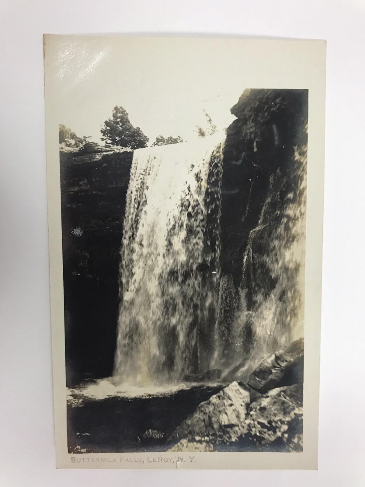 vintage 1908 buttermilk falls leroy N Y divided back postcard