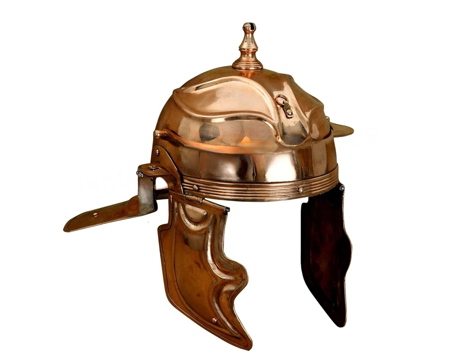 Roman Gallic \'I\' Acquinicum Helmet – Authentic Bronze Trim Ancient Roman Armor.