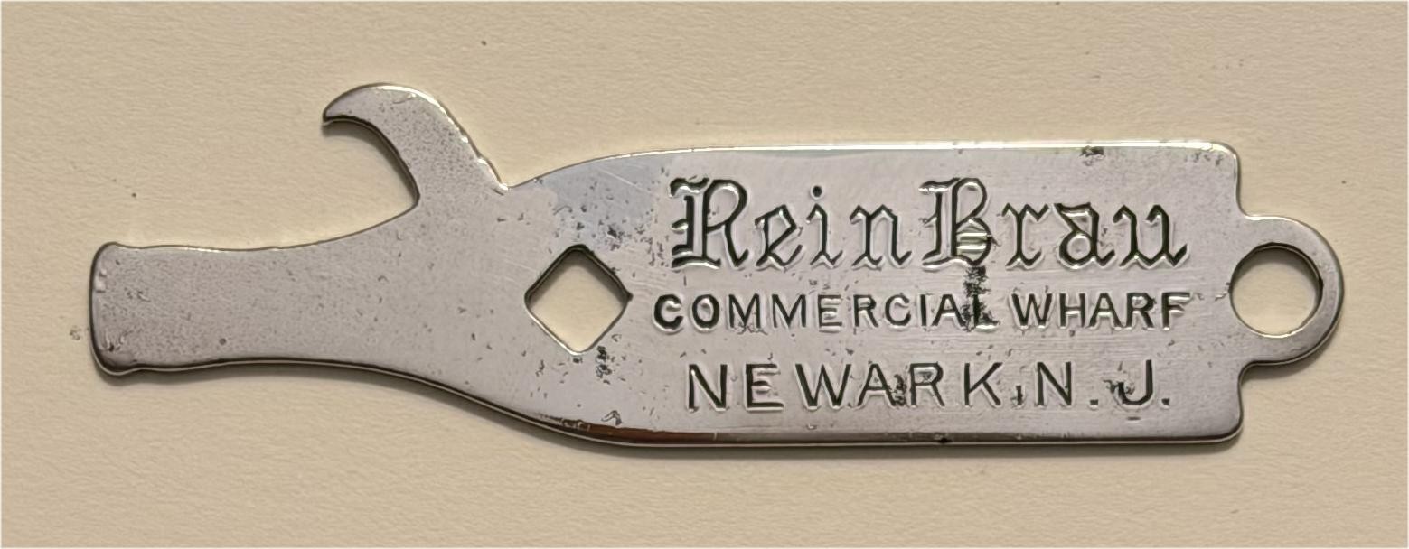 1910s Rein Brau Commercial Wharf Newark NJ (1916-1917) Bottle Opener A-28-78