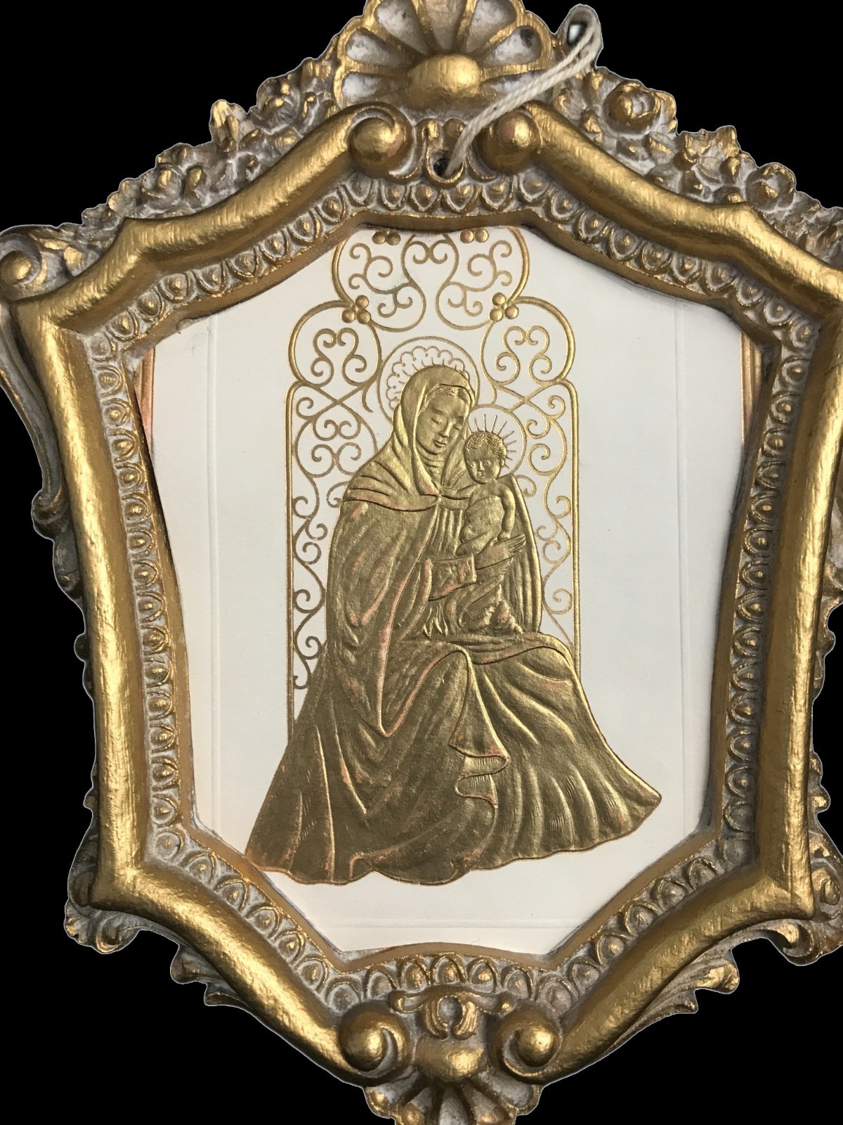 Gilt Framed Madonna and Child Devotional Wall Plaque Gilt Framed Madonna and Child Devotional Wall Plaque