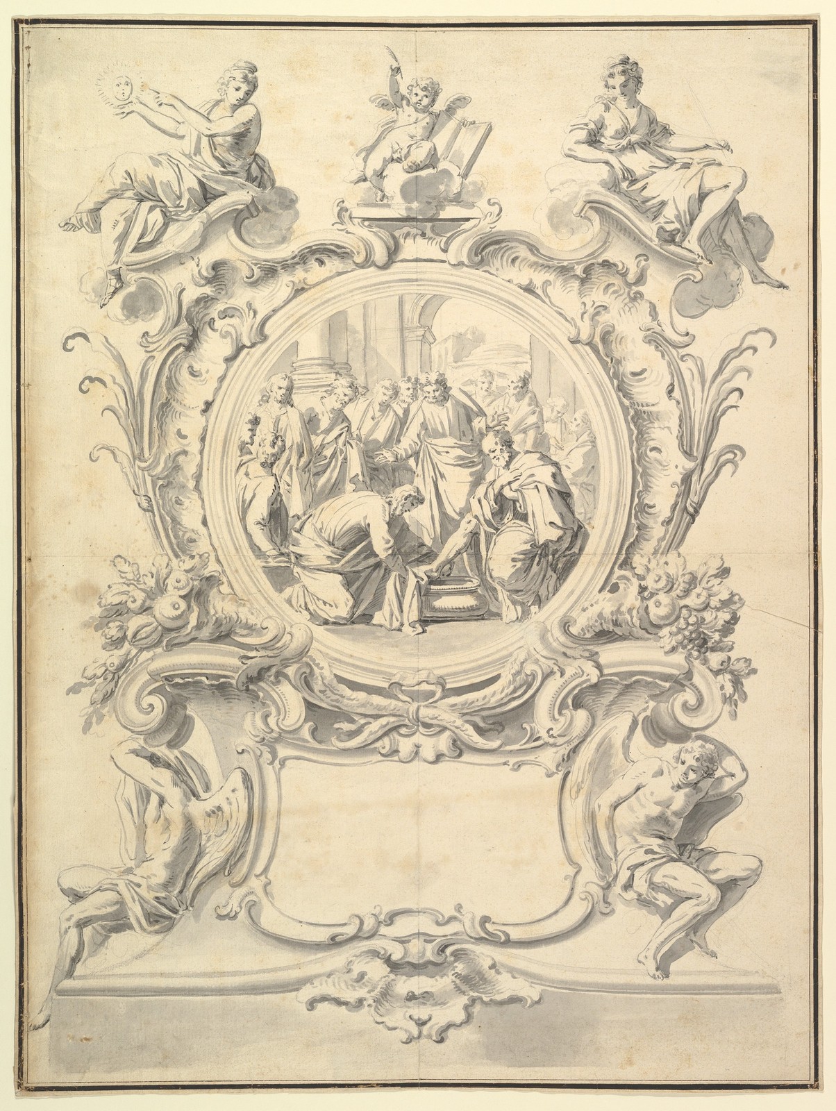 Christ Washing Feet Apostles Vintage Religious Engraving Reprint Wall Art
