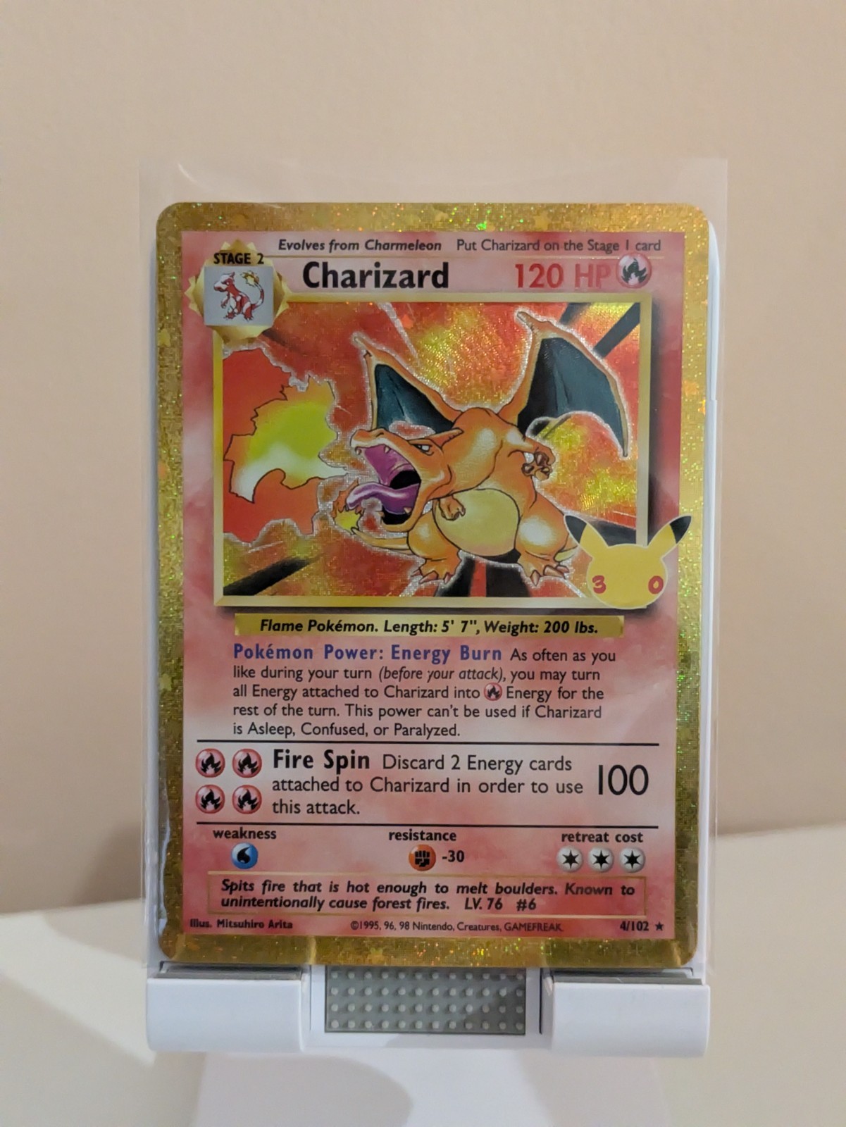 Charizard 30th Anniversary Celebration Classic 🔥 4/102 Holo Pokemon TCG 2026