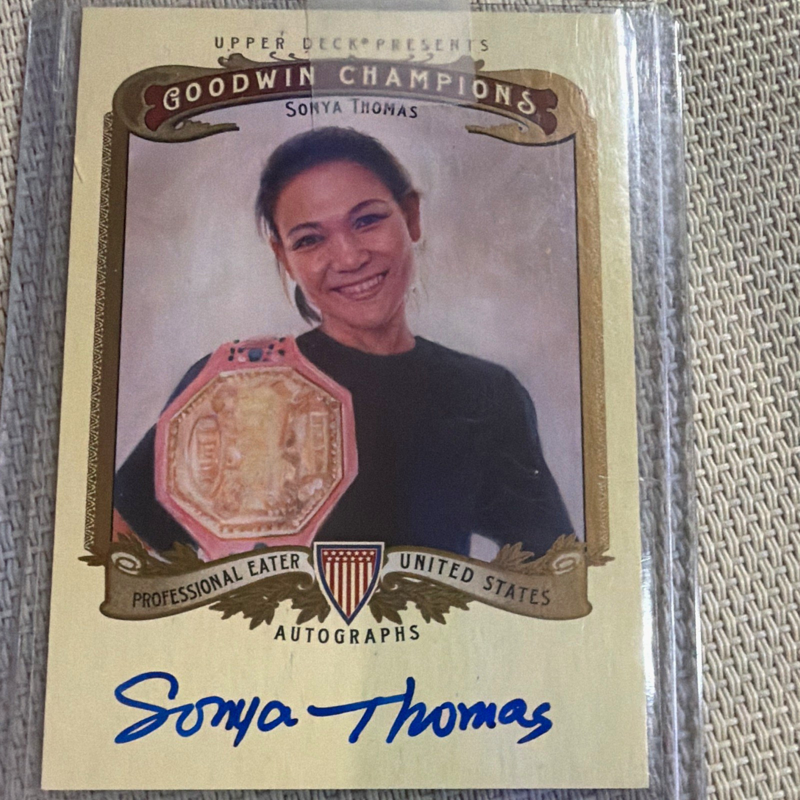 Upper Deck 2012 Goodwin Champions Autographs Sonya Thomas Auto YYOK6