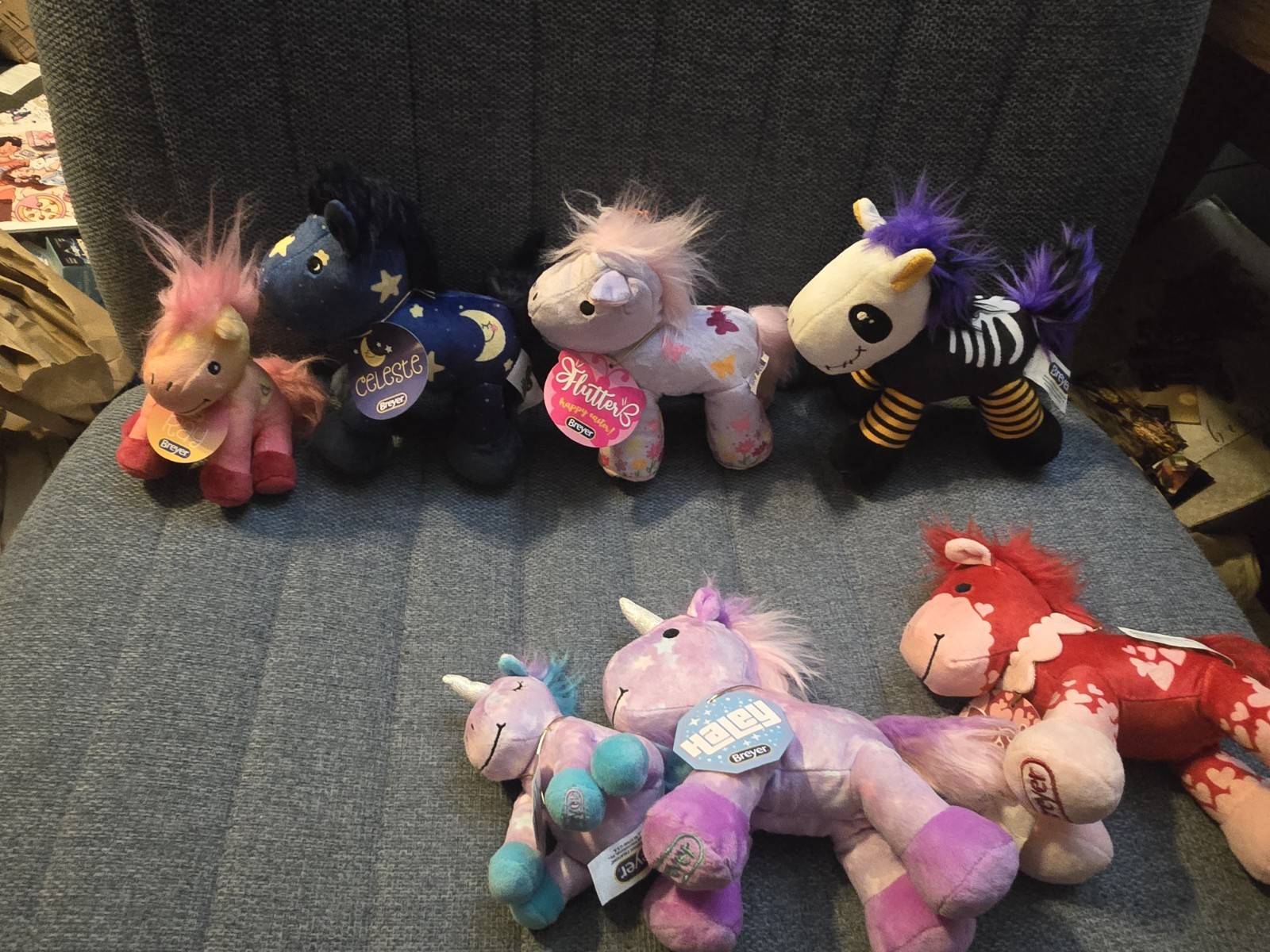 Breyer Plush Lot Of 5 Plus 2 Foals