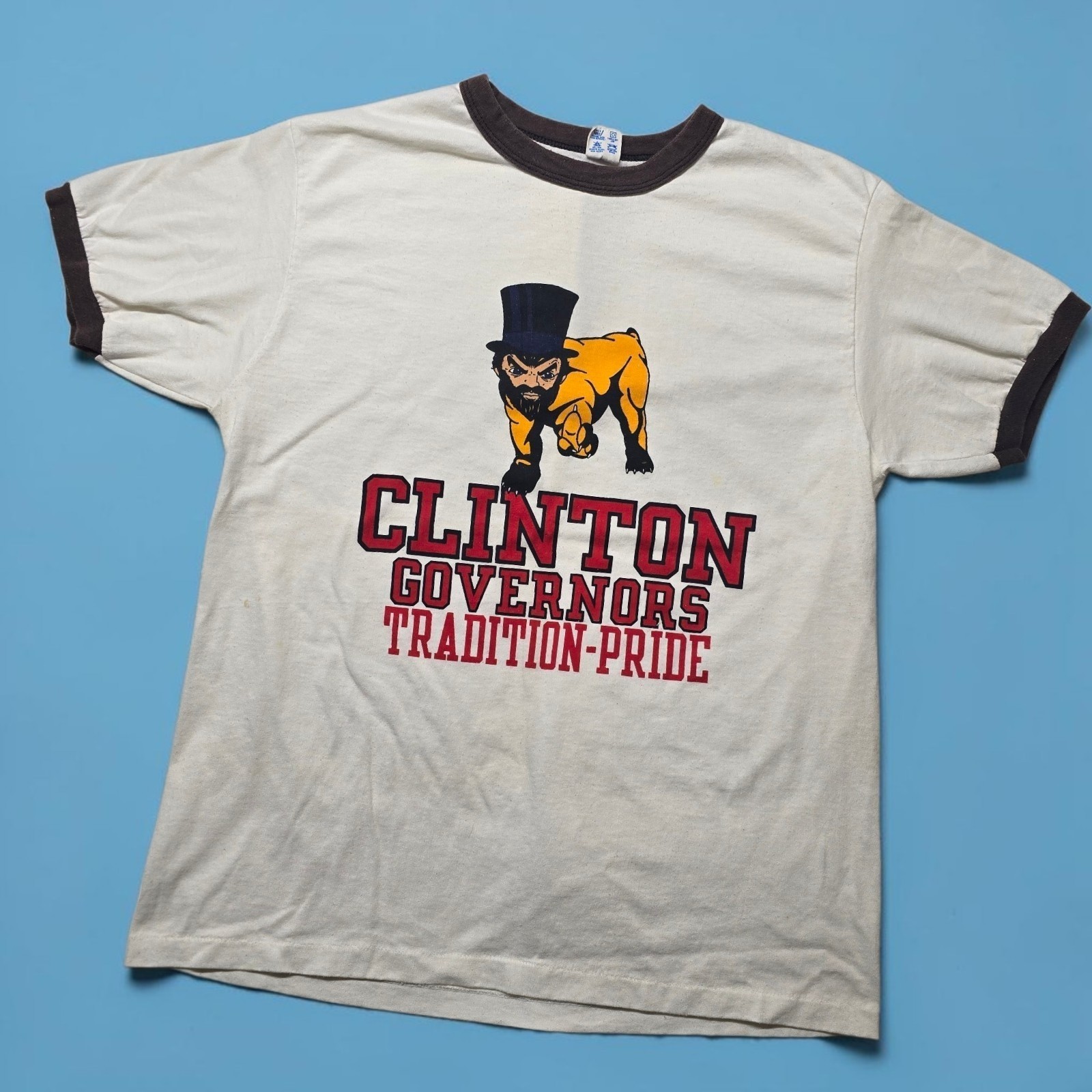 Vintage 1980s Champion DeWitt Clinton Governors Tshirt Bronx High School Large