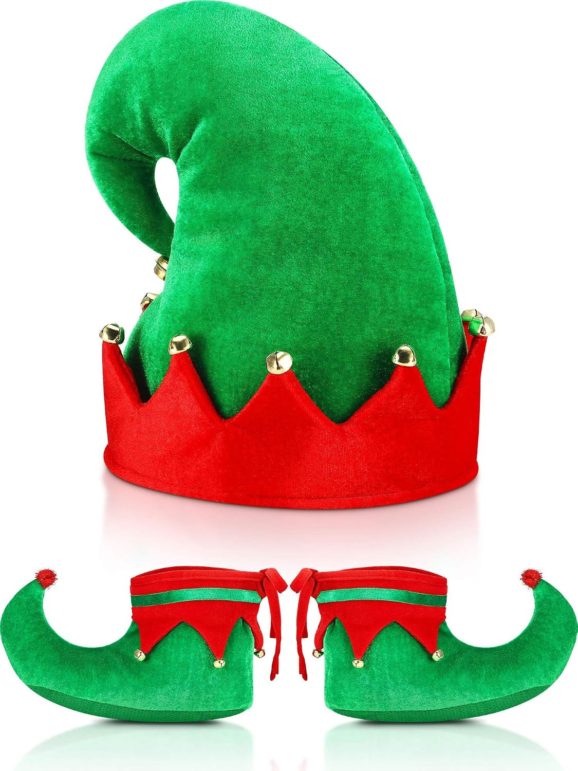 SATINIOR Christmas Santa Elf Shoe Hat 8\