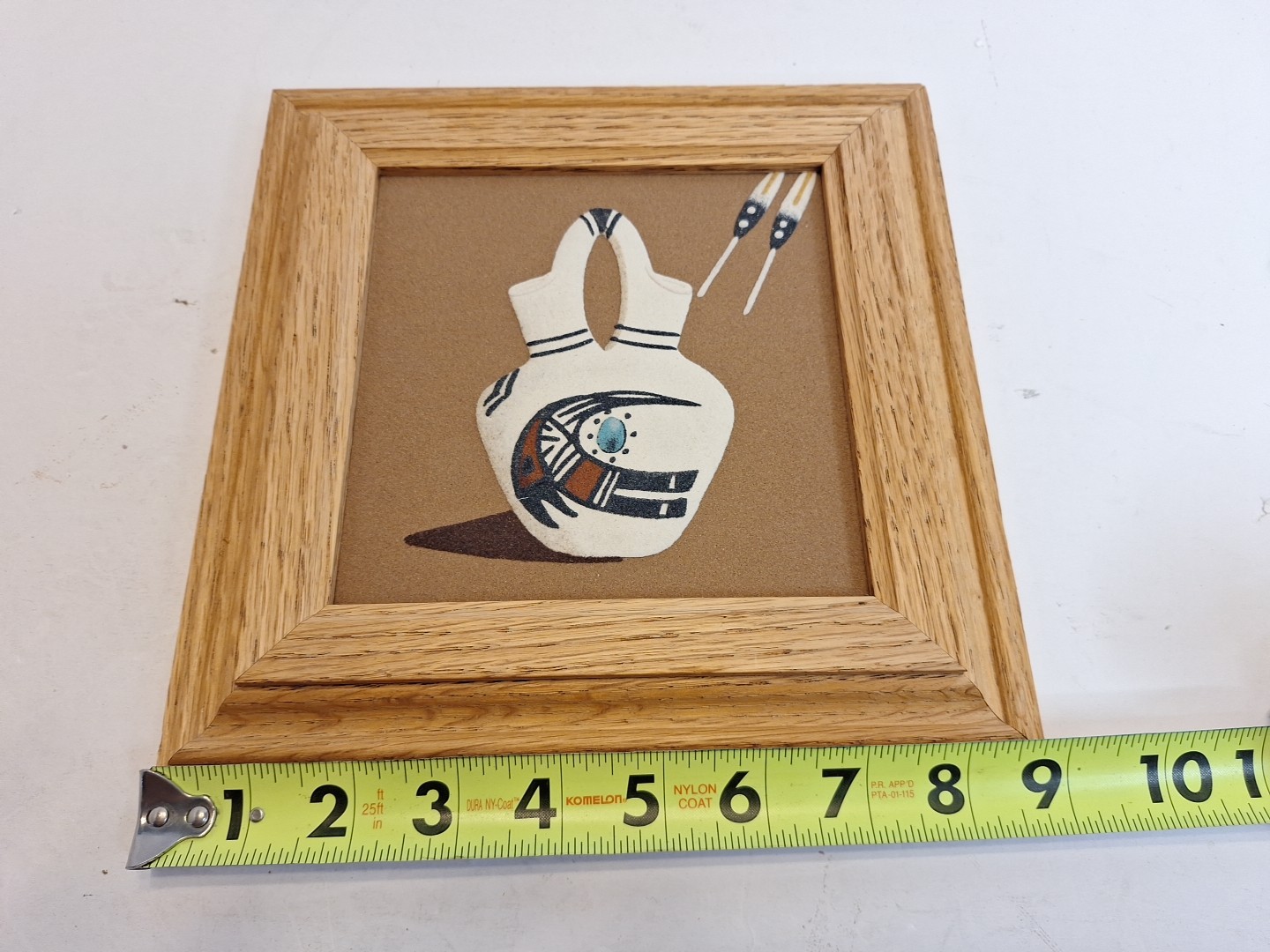 Vintage Native American Sand Art Of Pottery Paintings Signed Cherokee Trading Vintage Native American Sand Art Of Pottery Paintings Signed Cherokee Trading