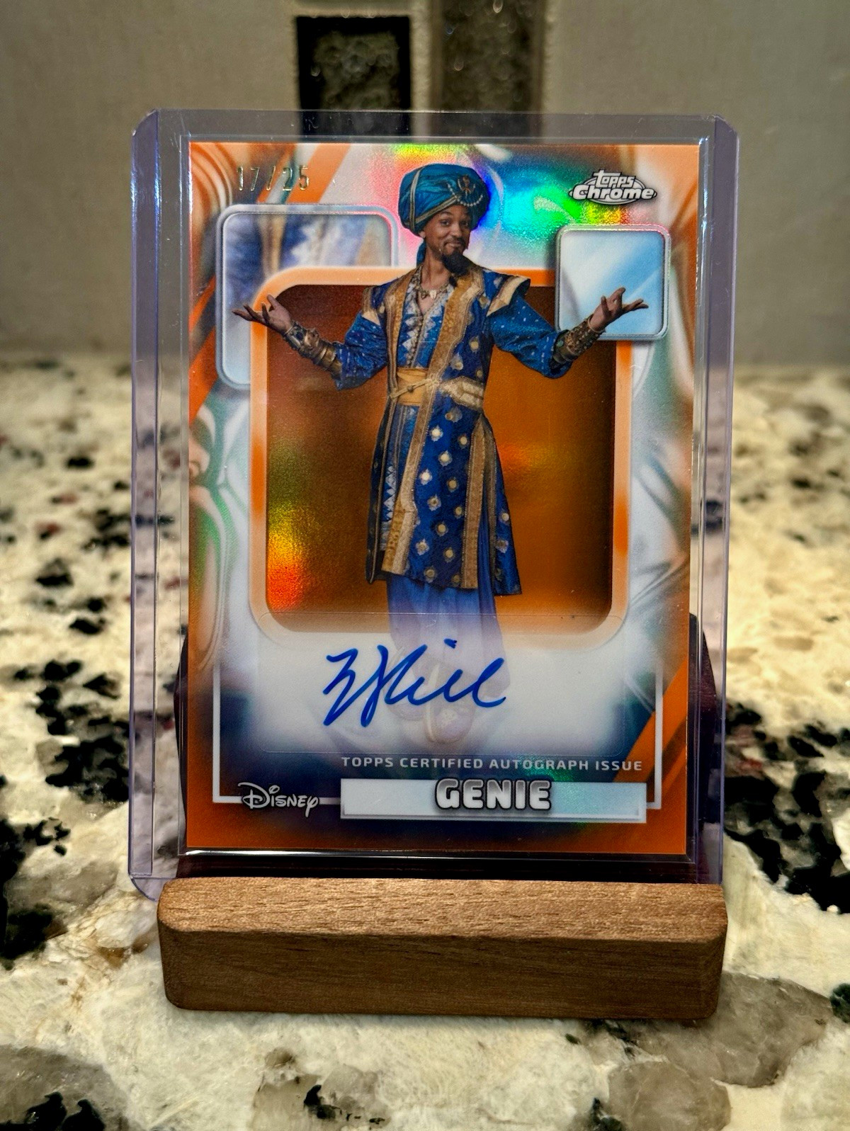 Topps 2026 Disney Chrome Genie Auto AA-WS Orange 17/25 Will Smith Authentic🔥